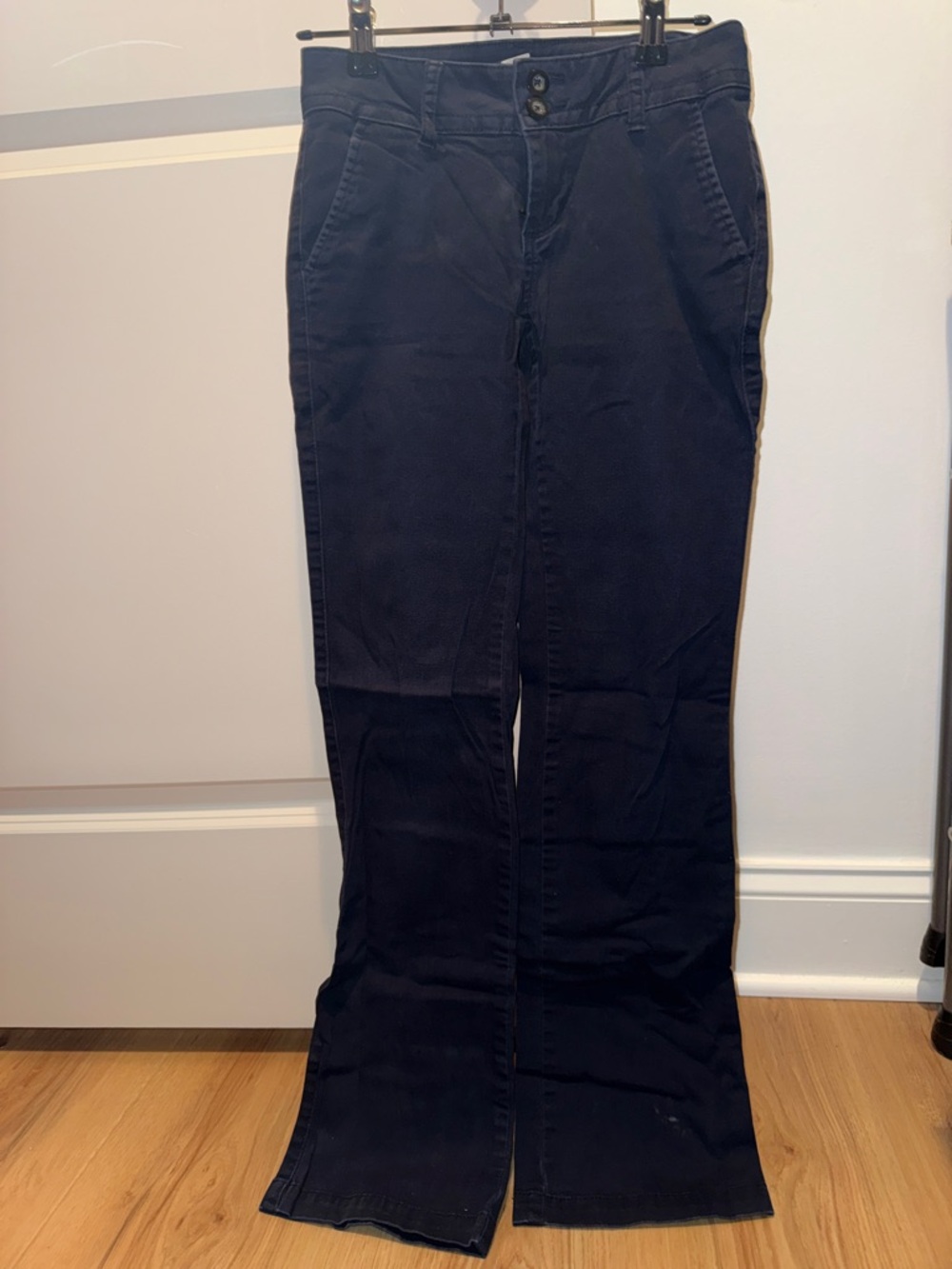 Arizona Jean Company navy straight pants with light blue trim
